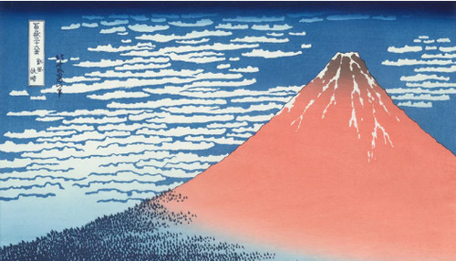 Katsushika hokusai red fuji - katsushika, "red