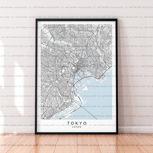 Stampa poster mappa - , tokyo